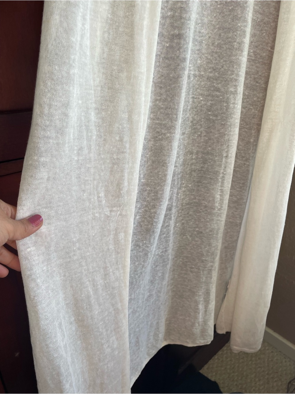 Eileen Fisher Organic Linen Lightweight Duster Cardigan in Ivory Retail $338 - Picture 12 of 14